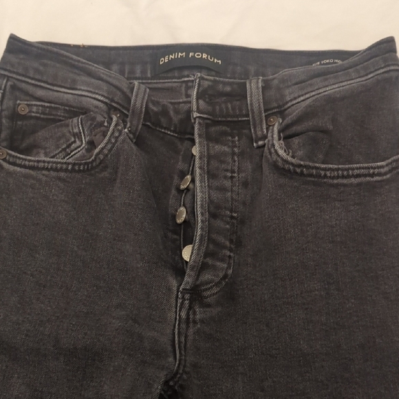 Denim Forum Black Straight Jeans - Picture 2 of 3